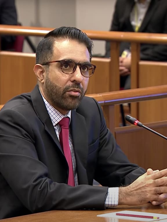 Workers' Party chief Pritam Singh at a hearing by Parliament's Committee of Privileges on Dec 10, 2021.