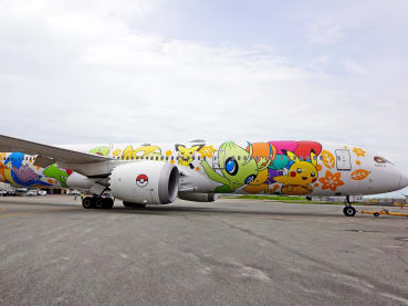 Take flight with Pikachu and friends on the new Pokemon-themed Scoot plane