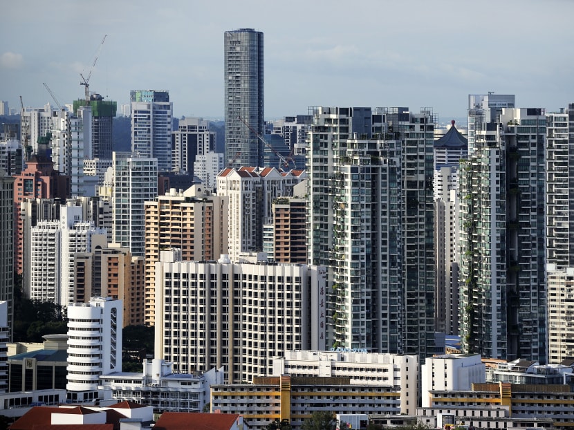 Clusters of condominium blocks in the Orchard Road district. Bloomberg file photo