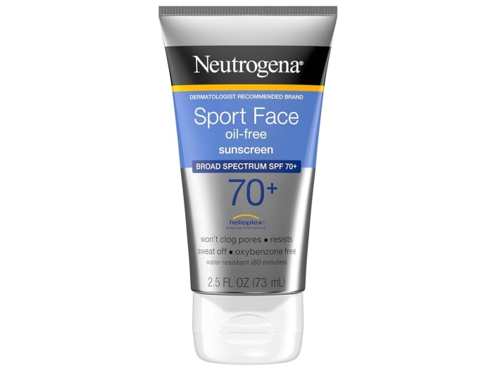 am neutrogena sport face oil free lotion sunscreen with broad spectrum spf 70