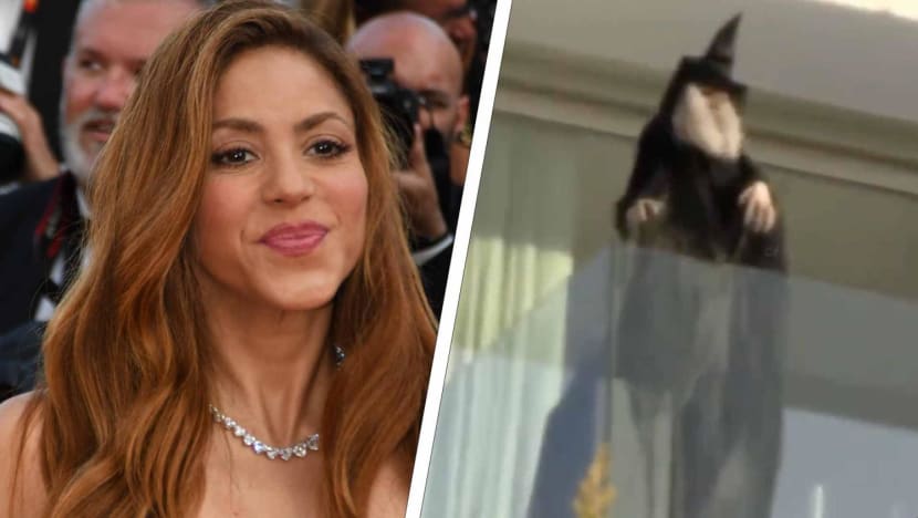 Shakira Has Lifesize Witch Doll On The Balcony Of Her Spanish Home Facing Ex-Mother-In-Law's House