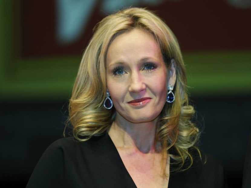 British author JK Rowling poses for photographers at the Southbank Centre in London. Photo: AP