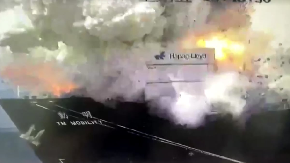 ‘Powerful’ explosion hits ship at China port ‘Powerful’ explosion hits ship at China port