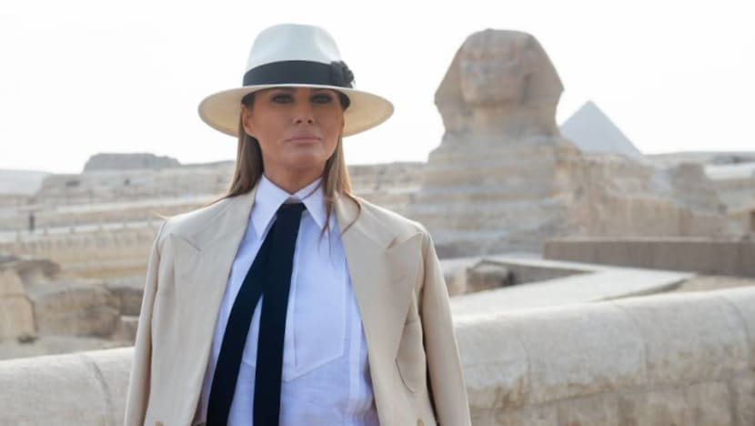 Melania Trump draws flak for her choice of attire – again, this time in Egypt Melania Trump draws flak for her choice of attire – again, this time in Egypt