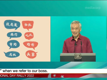 Prime Minister Lee Hsien Loong cracked some jokes using Chinese dialect terms during the National Day Rally on Aug 21, 2022.