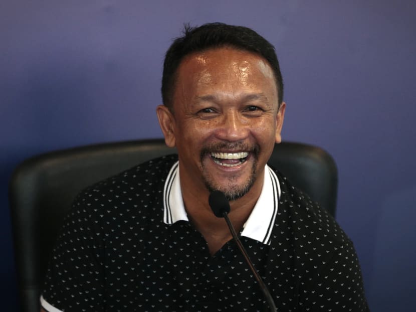 Local football icon Fandi Ahmad.at a press conference with FAS Vice-president Edwin Tong on Oct 4, 2016. Photo: Jason Quah/TODAY
