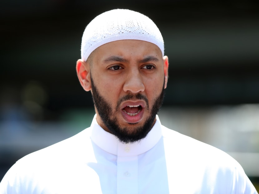 Imam Mohammed Mahmoud, giving a statement to the media at a police cordon in the Finsbury Park area of north London on June 19, 2017, following a vehicle attack on pedestrians. Photo: AFP