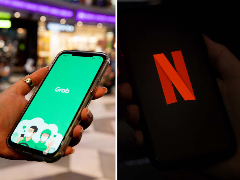 Tech firms like Grab (left) and Netflix (right) have raised the prices of their services over the recent months. Tech firms like Grab (left) and Netflix (right) have raised the prices of their services over the recent months.