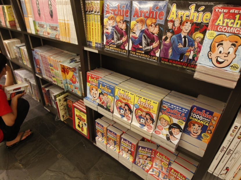 Selected copies of Archie: The Married Life on sale at Kinokuniya, Takashimaya. Volume three, which features a gay wedding has been left out from the shelves. Photo: Don Wong
