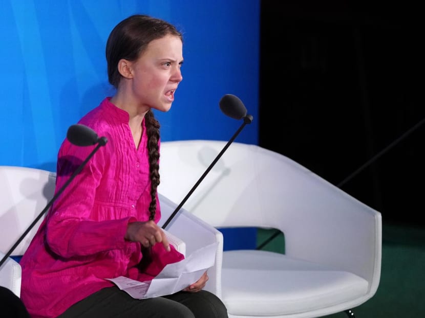 16-year-old Swedish Climate activist Greta Thunberg speaks at the 2019 United Nations Climate Action Summit at UN headquarters in New York City in September.