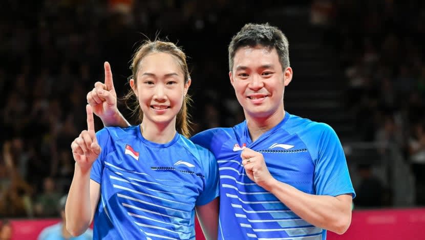 Jessica Tan and Terry Hee celebrate after winning the mixed doubles final at the 2022 Commonwealth Games in Birmingham on Aug 8, 2022. Jessica Tan and Terry Hee celebrate after winning the mixed doubles final at the 2022 Commonwealth Games in Birmingham on Aug 8, 2022.