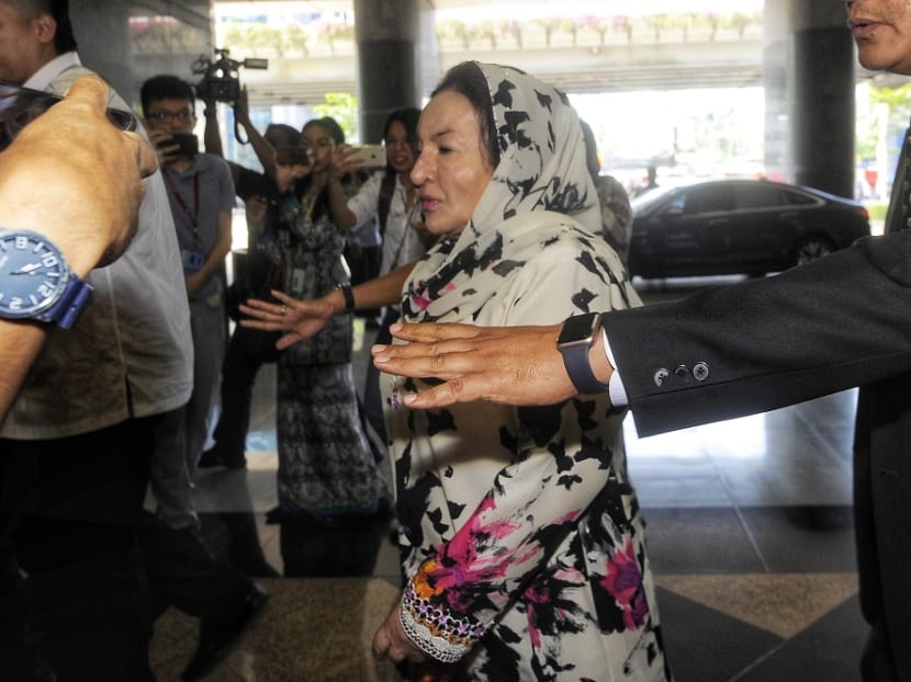 Rosmah Mansor, the wife of former Malaysian prime minister Najib Razak arrives at the KPJ tower for questioning on 1MDB.
