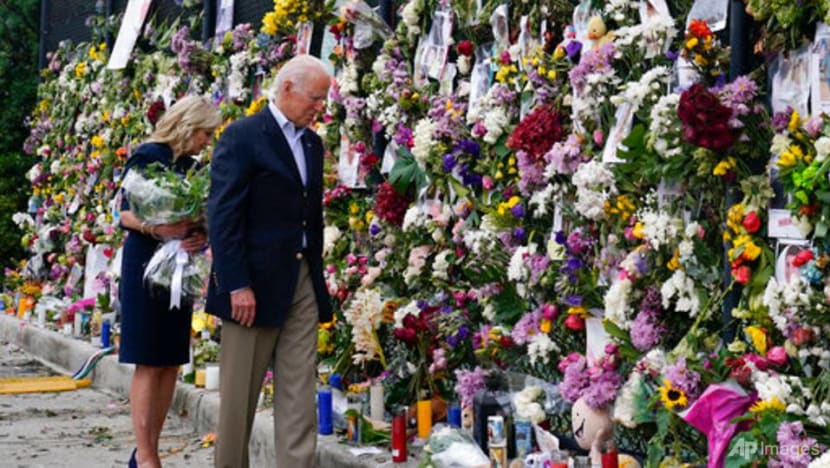 Biden mourns with families as search of collapsed Florida condo resumes