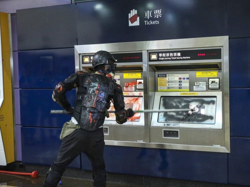 Radical protesters now see the MTR as an enemy in league with the same police force they have battled in the streets for months. Radical protesters now see the MTR as an enemy in league with the same police force they have battled in the streets for months.