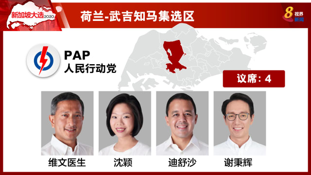 【新加坡大选】荷兰-武吉知马集选区：行动党以66.36%当选