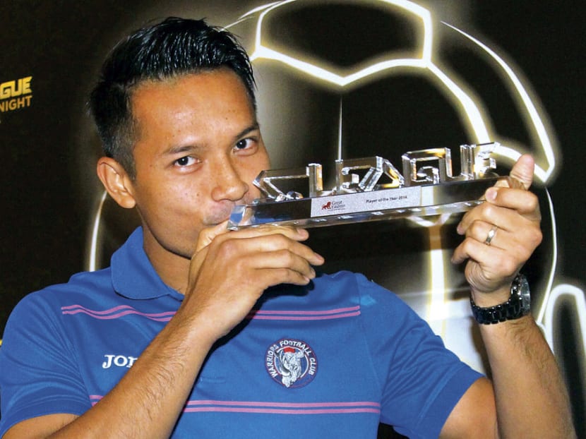 Hassan Sunny, with his S-League Player of the Year award last year, is set to join Thailand’s Army United FC. TODAY FILE PHOTO