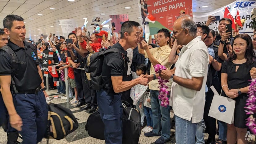 A hero's welcome for SCDF rescuers returning from quake-hit Türkiye