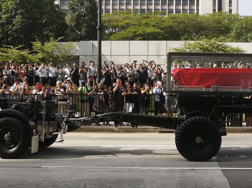 Mr Lee Kuan Yew's funeral procession from Istana to Parliament House
