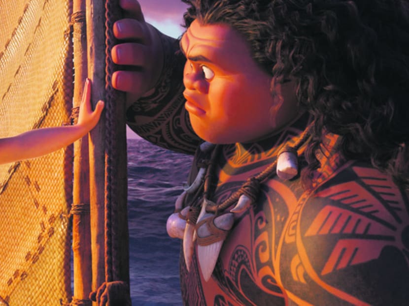 Tenacious teenager Moana recruits a demigod named Maui to help her become a master wayfinder on a daring mission to save her people.  Photo: Disney.