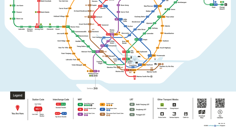 Purple Line Mrt Map New Mrt Map Launched With Circle Line As Focal Point - Cna