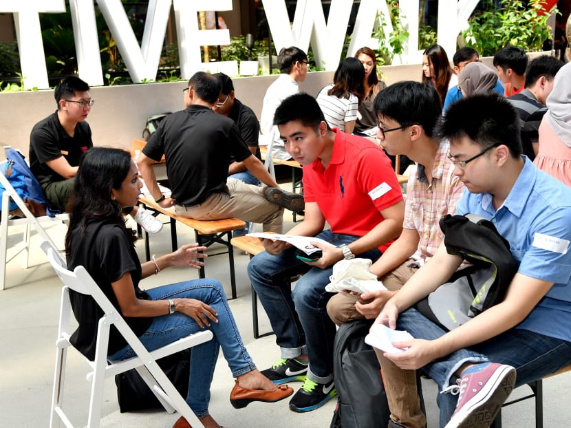 Career Guides and youth going through the mentorship session at the Todo Todo launch. Photo: PA and NTUC