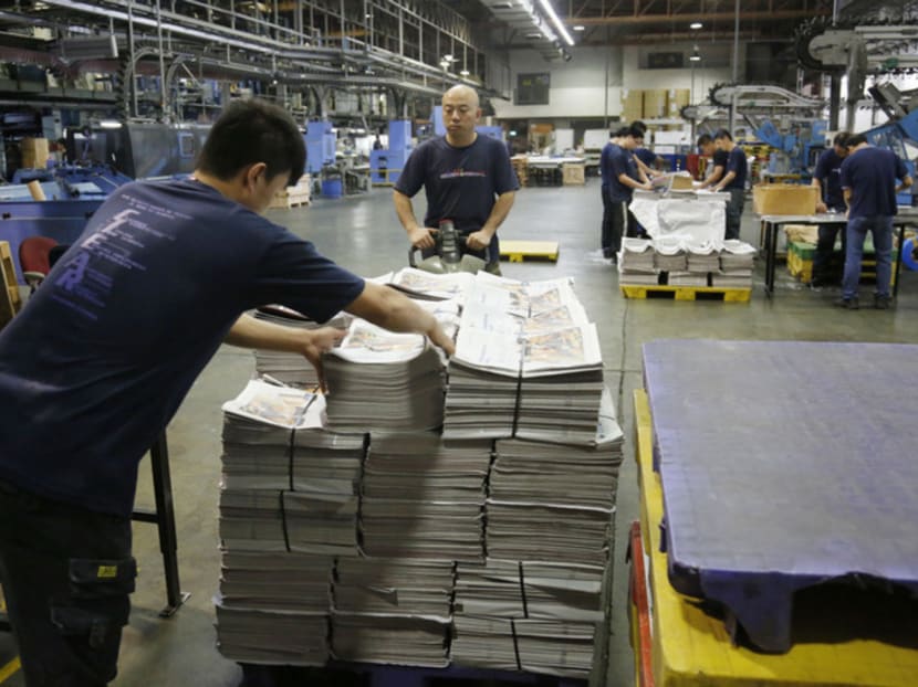 Employees at the press that print the TODAY newspaper.