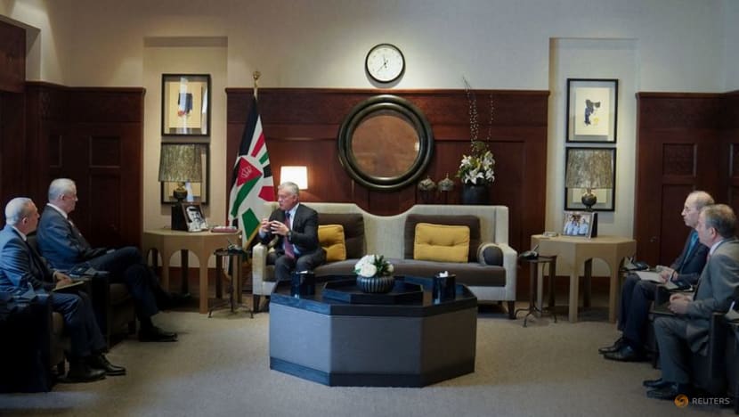 Israeli defence minister meets Jordan's King Abdullah in Amman Israeli defence minister meets Jordan's King Abdullah in Amman