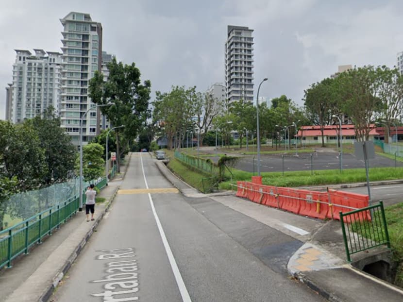 A view of Martaban Road, where cyclist Li Lanying crashed into a pedestrian.