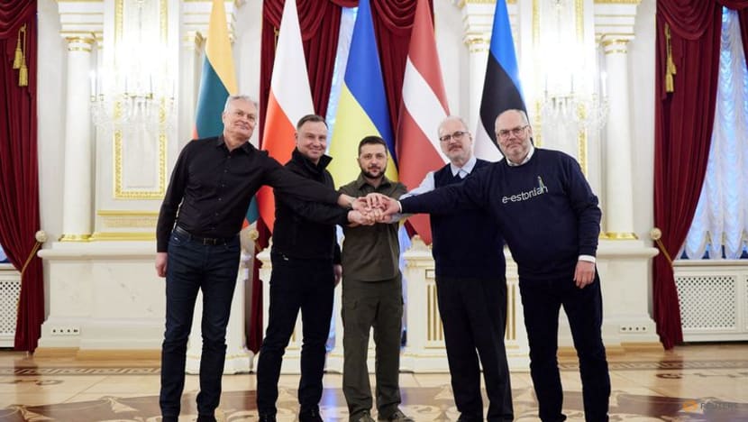 Visiting Kyiv, leaders of Poland and Baltic states condemn Russia Visiting Kyiv, leaders of Poland and Baltic states condemn Russia