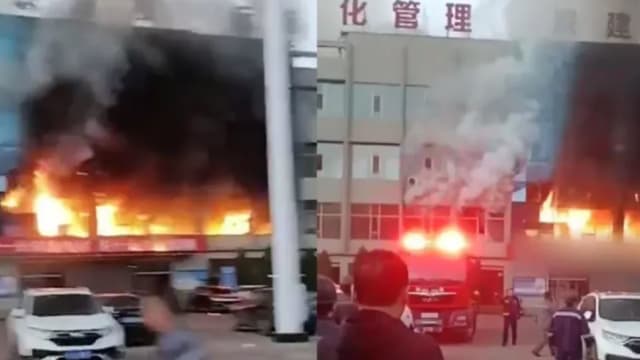 中国山西省一栋建筑发生大火 至少26人死亡
