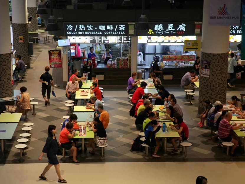 The hawker centre at Our Tampines Hub, managed by OTMH, the social enterprise subsidiary of food court operator Kopitiam. From January 1 next year, stallholders are not required to operate 24 hours a day.