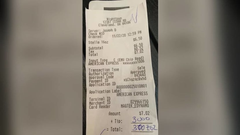 US customer leaves US$3,000 tip for a beer as restaurant closes amid COVID-19
