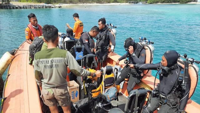 一名本地人印尼潜水失踪 当局派150多人搜救
