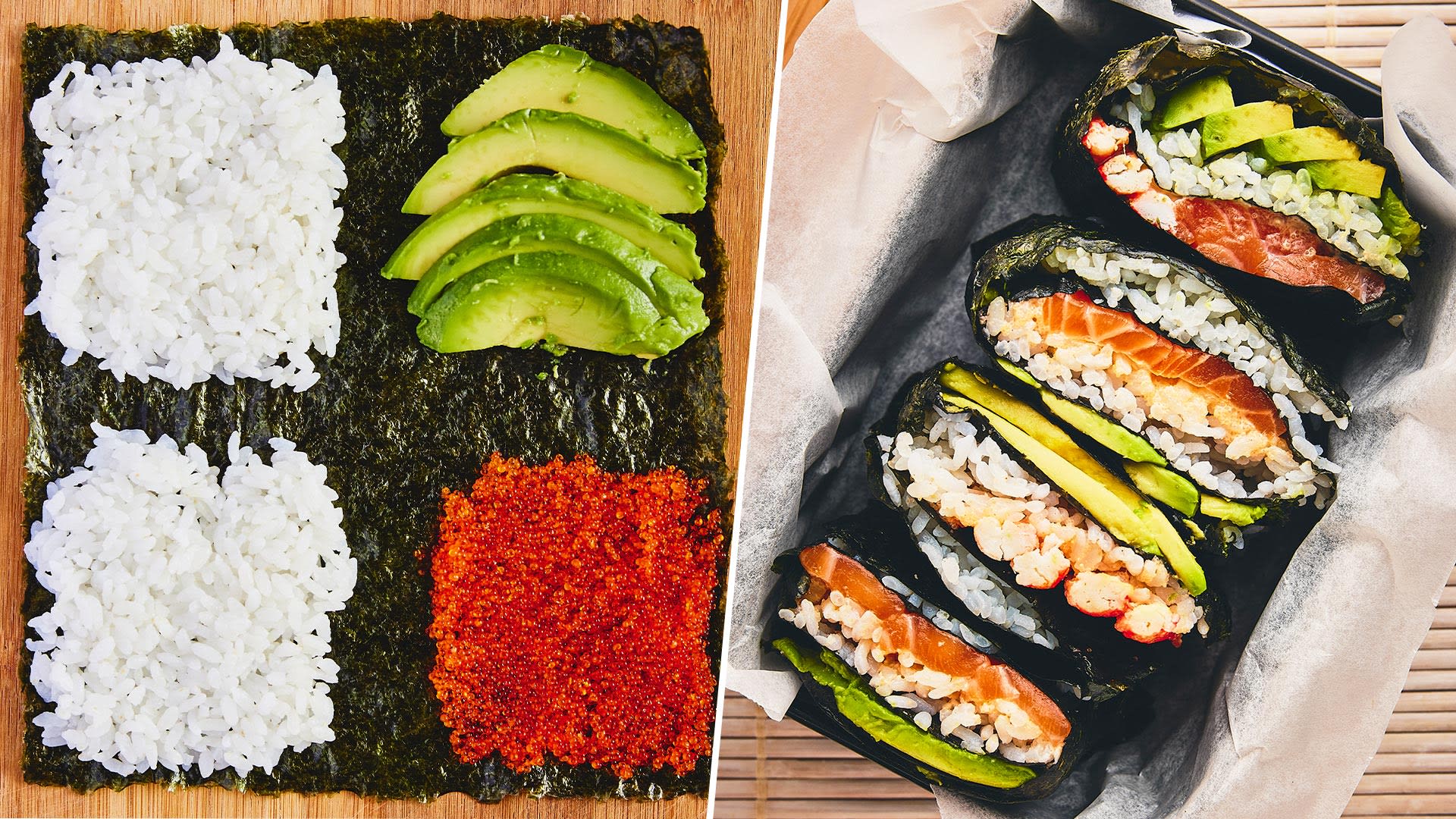 Folded Aburi Salmon Sushi With Mentaiko Mayo — Kids Can Make This Too
