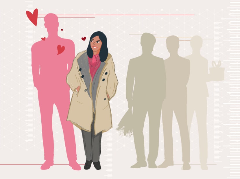 TODAY senior journalist Navene Elangovan wonders if her preference for taller men, just like how others may prefer certain physical attributes in their partners, may be rooted in outdated gender norms. TODAY senior journalist Navene Elangovan wonders if her preference for taller men, just like how others may prefer certain physical attributes in their partners, may be rooted in outdated gender norms.