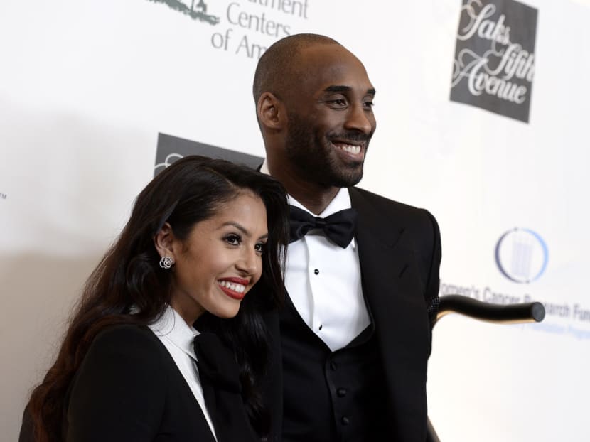Former LA Lakers guard Kobe Bryant and his wife Vanessa at the EIF Women's Cancer Research Fund benefit in May. Photo: AP