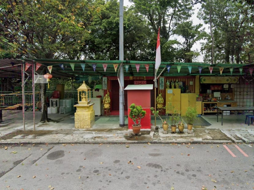 The authorities have repeatedly issued notices to the caretakers of a shrine (pictured), which sits on public land that is part of the Jurong Lake District Master Plan.