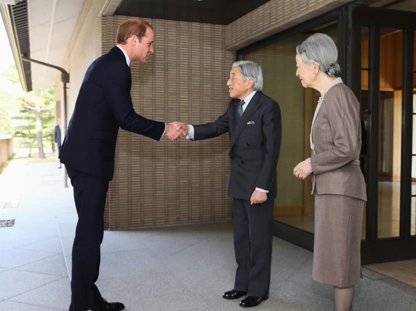Prince William strikes a friendly contrast to Japan’s prince