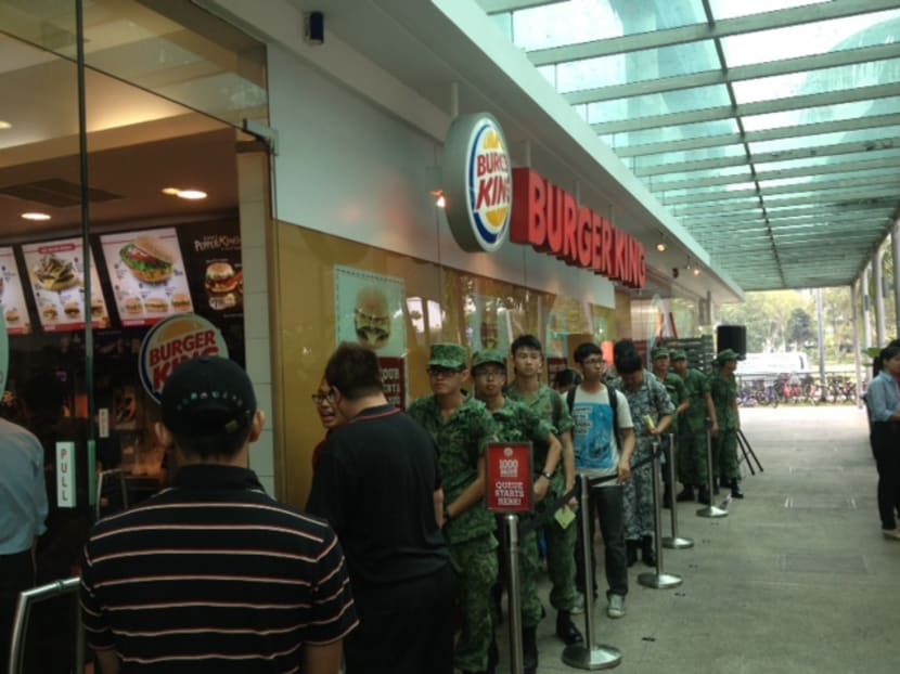 A Whopper treat for Singapore’s soldiers