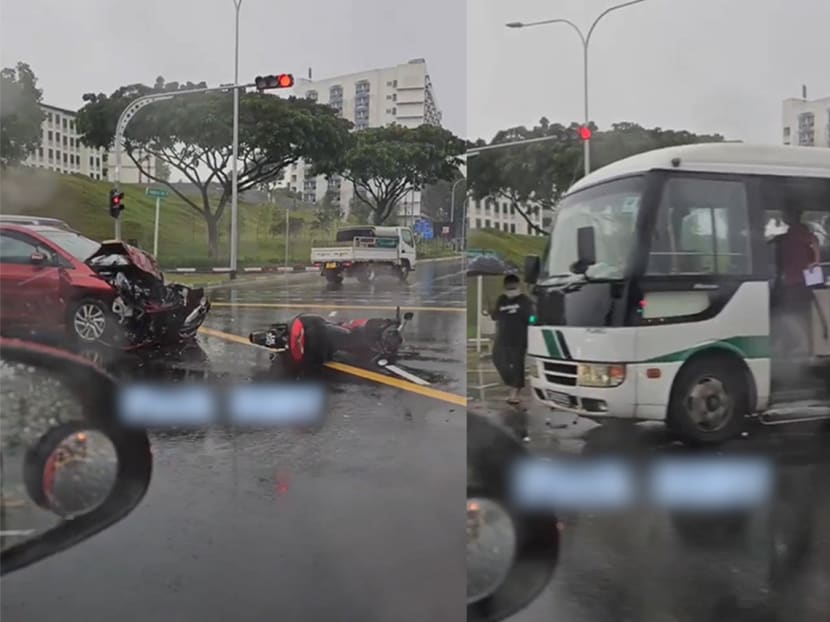 2 people taken to hospital after accident involving 3 vehicles at