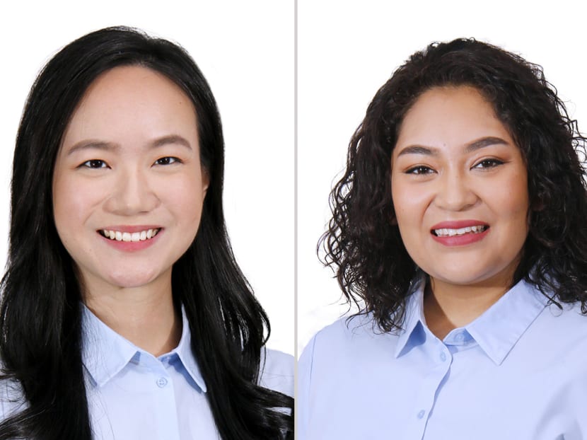 Ms Nicole Seah (left) is the Workers' Party's new youth wing president while Ms Raeesah Khan is now its deputy treasurer.