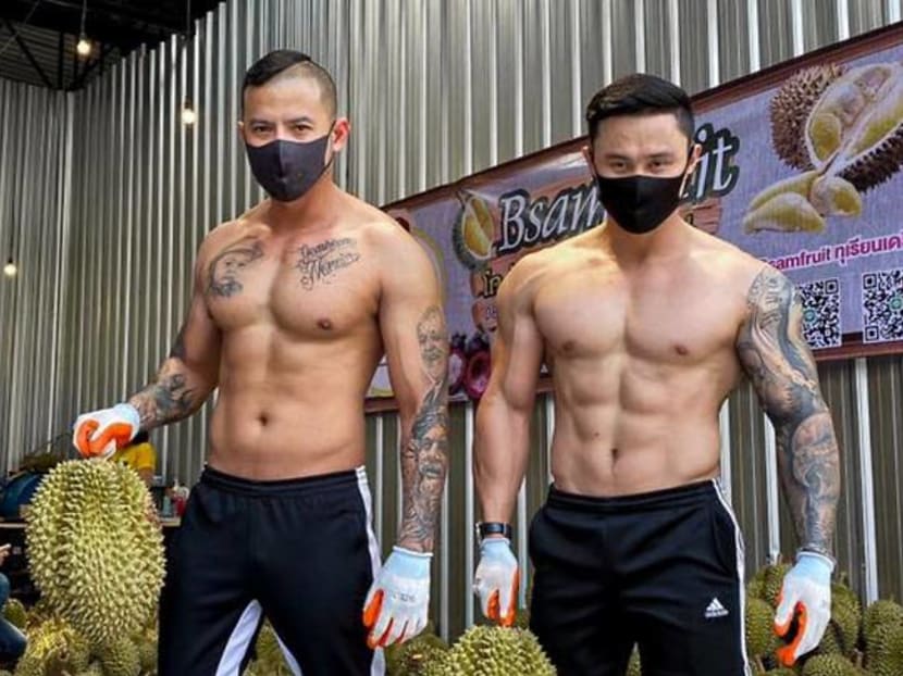 Thai durian stall manned by out-of-work gym owners as fitness rooms close Thai durian stall manned by out-of-work gym owners as fitness rooms close
