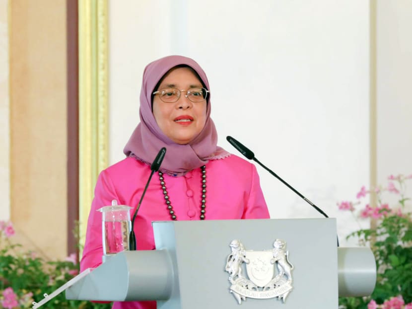 In a Facebook post, President Halimah Yacob (pictured) said that she tested positive for the coronavirus with “mild flu-like symptoms”. In a Facebook post, President Halimah Yacob (pictured) said that she tested positive for the coronavirus with “mild flu-like symptoms”. 