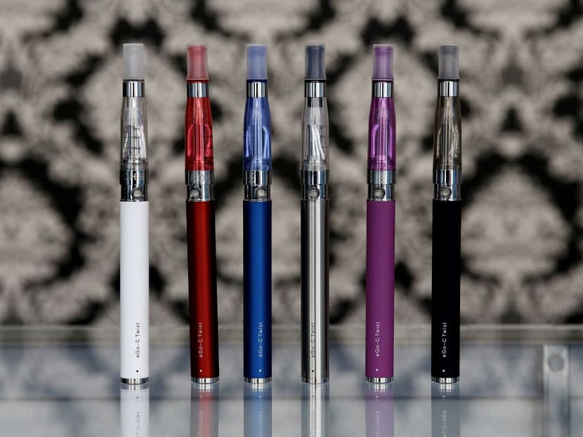 E-cigarettes appear on display at Vape store in Chicago, April 23, 2014.  Photo: AP