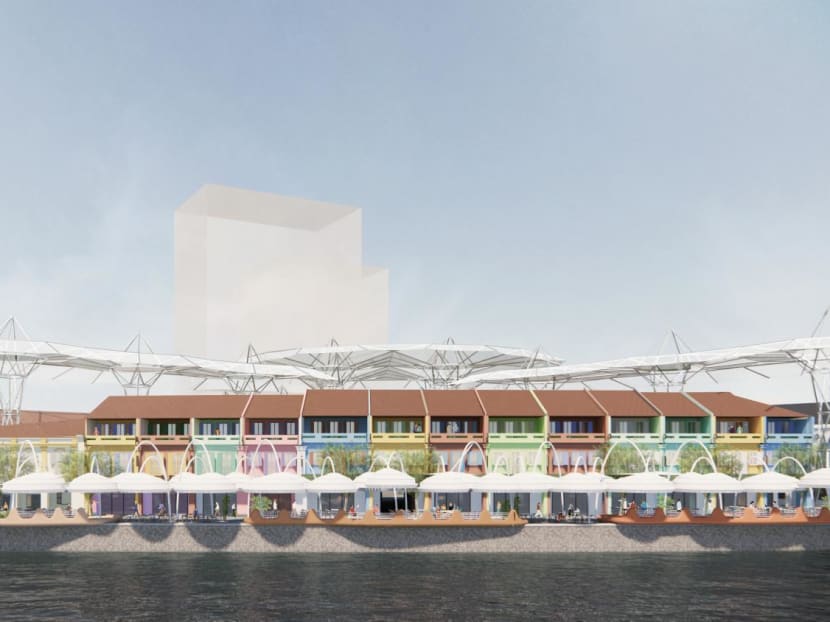 <p>An artist's impression of the revamped CQ@Clarke Quay as seen from the Singapore River. </p>
<p>An artist's impression of the revamped CQ@Clarke Quay as seen from the Singapore River. </p>