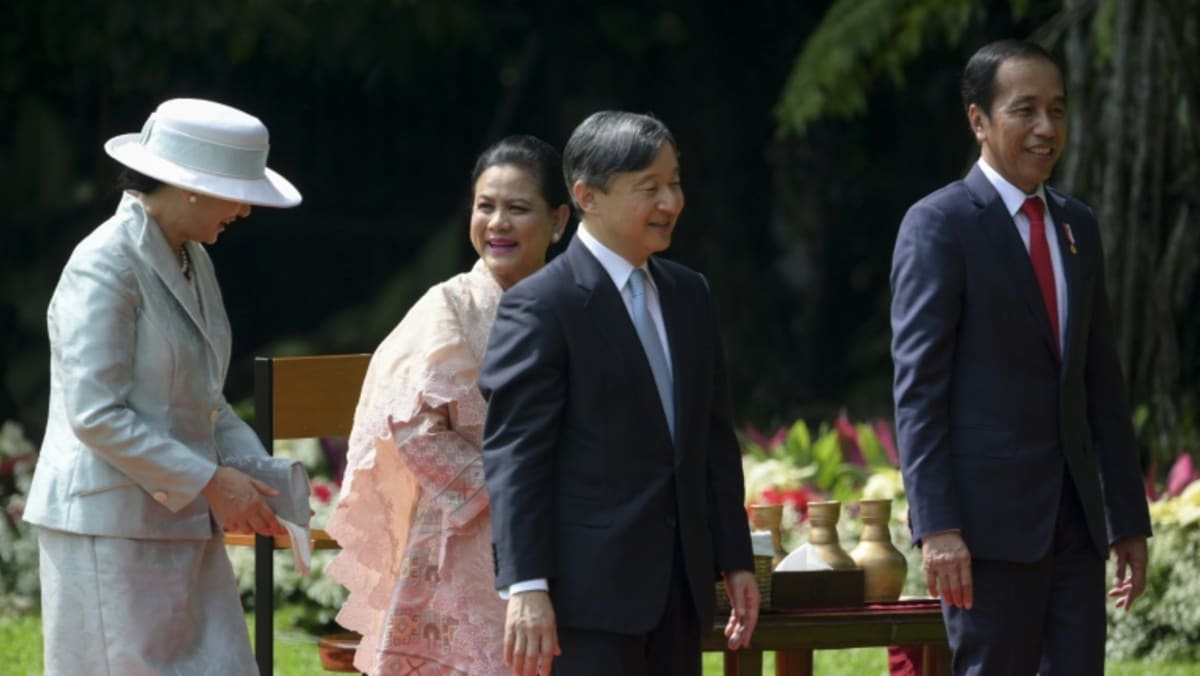 Presiden Indonesia Widodo menerima Kaisar Jepang Naruhito