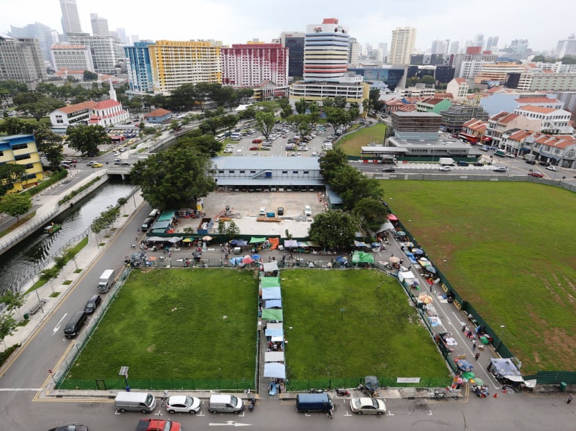 Aerial view of the Sungei Road Flea Market, taken on 14 February 2017. TODAY File Photo