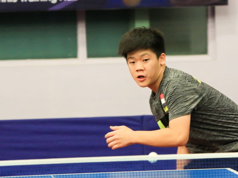 Izaac Quek Yong (pictured) started training at the Singapore Table Tennis Association's Bishan Zone Training Centre when he was seven years old.