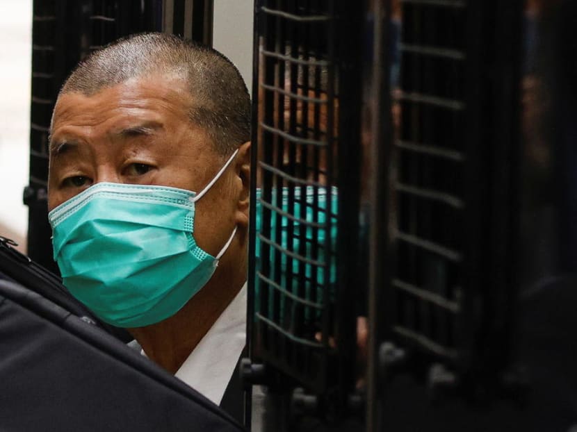 Media mogul Jimmy Lai, founder of Apple Daily, arrives the Court of Final Appeal by prison van in Hong Kong on Feb 9, 2021. Media mogul Jimmy Lai, founder of Apple Daily, arrives the Court of Final Appeal by prison van in Hong Kong on Feb 9, 2021.