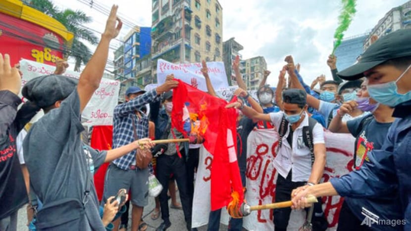 Myanmar anti-coup activists protest as US seeks regional action Myanmar anti-coup activists protest as US seeks regional action